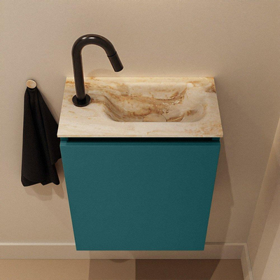 MONDIAZ TURE-DLUX 40cm toiletmeubel Smag. EDEN wastafel Frappe positie rechts. Met 1 kraangat.