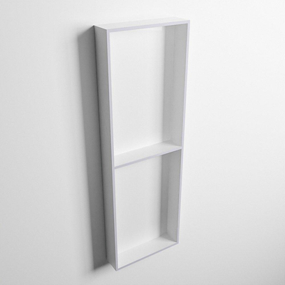 Mondiaz Easy nis 29.5x149.5x8cm voor Inbouw/opbouw 2 open vakken Solid surface Talc/Cale