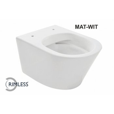 Wiesbaden Vesta hangtoilet – spoelrandloos – diepte 52 cm – mat wit