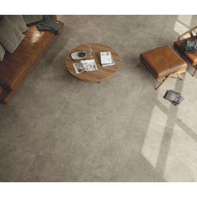 ÉCHANTILLON Terravito Elzino carreau mural et de sol - 120x120cm - rectifié - Aspect pierre naturelle - Grey mat (gris)
