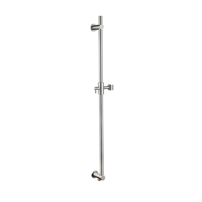 FugaFlow Eccelente Accessoire Barre de douche coulissante avec coude mural intégré - 90cm - Acier inoxydable brossé PVD (Acier inoxydable)