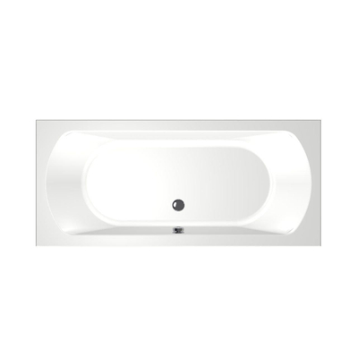 Xenz Lagoon Baignoire duo - 180x80x53 - bonde au milieu - acrylique - blanc