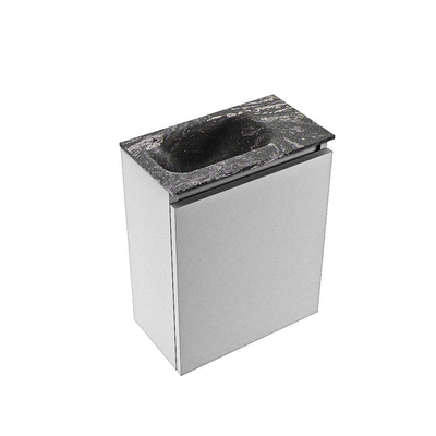 MONDIAZ TURE-DLUX meuble de toilettes 40cm Plata. EDEN lavabo Lava position gauche. Avec 1 trou de robinet.