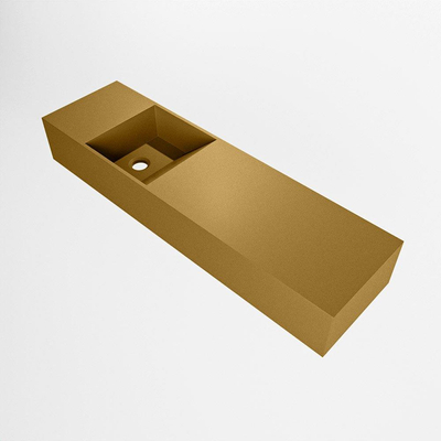 Mondiaz TYNE Lave-main - 80x23x12cm - lavabo gauche - sans trou de robinet - Solid Surface - Oro