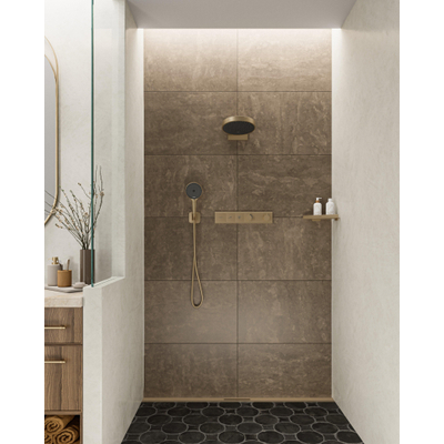 Hansgrohe Rainselect Afbouwdeel - voor inbouw douchekraan - thermostatisch - voor 2 functies - 45.6x90cm - thermostaat - geborsteld brons