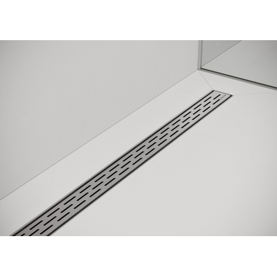 Easy Drain Compact caniveau de douche plaque simple avec sortie latérale 6x90cm 50mm inox