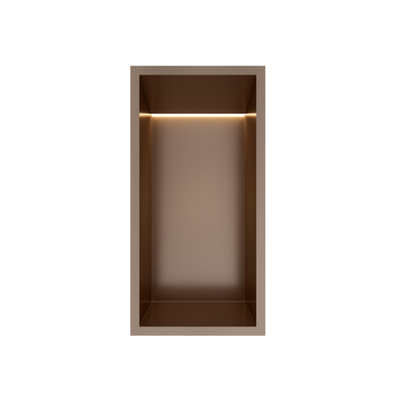 Hotbath &MORE Inbouwbox of inbouwnis - 30x15x10 - with LED IP44 - Tuscan bronze