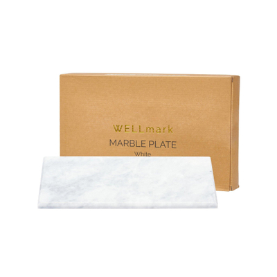 Wellmark Plateau/plateau en marbre 30x13cm Marbre Blanc