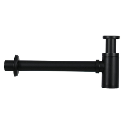 Differnz Hura kit lave-mains - 38.5x18.5x9cm - Rectangulaire - 1 trou de robinet - Robinet courbé noir mat - Céramique blanche