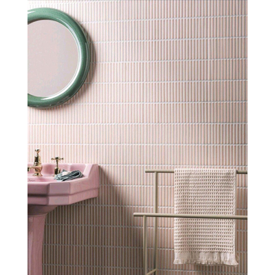 The Mosaic Factory Sevilla mozaïektegel - 28.2x30.8cm - wandtegel - Rechthoek - Porselein Pink Glans