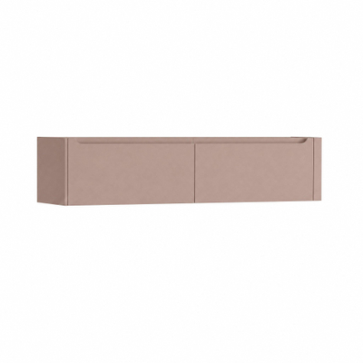 H&R Badmeubelen Juice Wastafelonderkast - 180x45x40cm - rechterhoek afgerond - 2 lades - geïntegreerde greep - strawberry