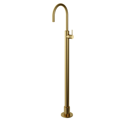 Hotbath Cobber X Wastafelmengkraan - voor vloermontage - PVD - geborsteld messing (goud)