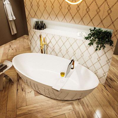 MONDIAZ HOLM Vrijstaand bad - 180x85cm - kleur Oro / Talc
