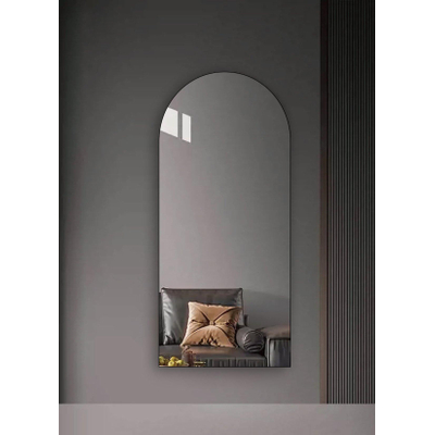 Saniclass Curve miroir en pied – 76 x 162 cm – avec cadre – Noir mat