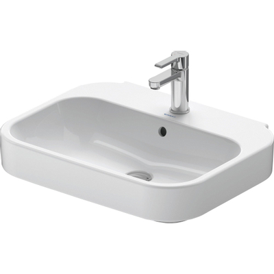 Duravit Happy D.2 Wastafel - 60x47.5 cm - met kraangat - met overloop - wit