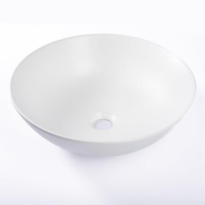 QeramiQ Dely Vasque à poser - 40x40x13.5cm - ronde - céramique - blanc mat