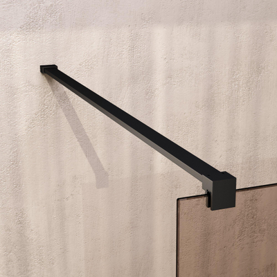 BRAUER Oblivion Inloopdouche - 90x200cm - glascoating - brons glas - mat zwart