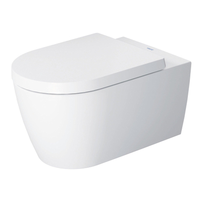 Toilettes suspendu Duravit Starck Me à fond creux sans bride avec HygienGlaze 37x57cm avec fixation dissimulée blanc mat