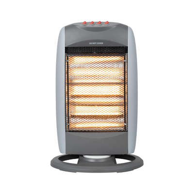 Eurom safe-t shine compact 1200 chauffage radiant halogène 1200watt 22x32x50cm gris