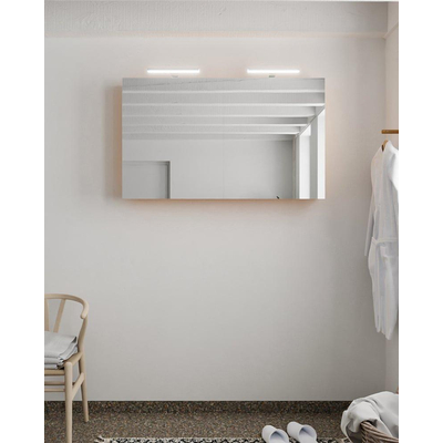 Mondiaz CUBB Armoire de toilette avec miroir - 120x70cm - 2 portes - Ocher (Orange)