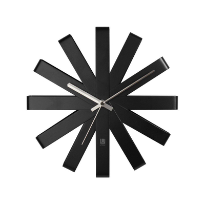 Horloge mural Umbra Ribbon 31x31x6cm acier noir