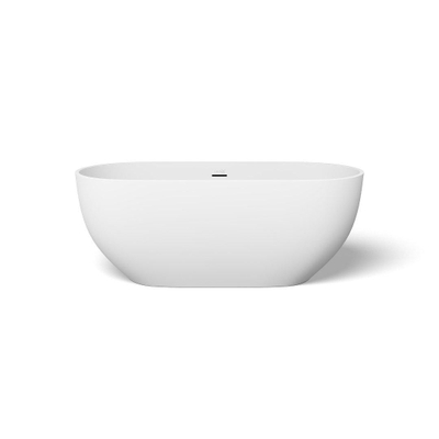Looox Easy baignoire îlot - 170x80x57cm - marbre minéral mat blanc
