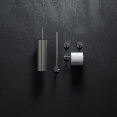 Clou Flat set à 2 kledinghaken gunmetal geborsteld PVD