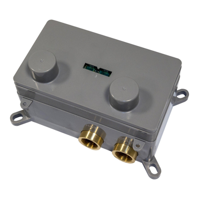 BRAUER Gold Edition Thermostatische Regendouche inbouw - drukknoppen - SET 66 - 30cm hoofddouche - plafondarm - staaf handdouche - doucheslang - geïntegreerde glijstang - goud geborsteld PVD