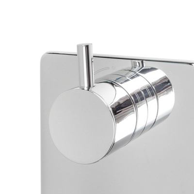 Wiesbaden Caral Ensemble de finition thermostat encastré 2 voies chrome