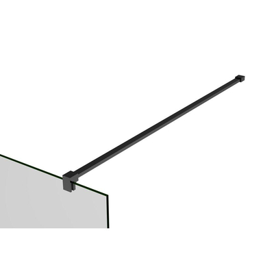 Saniclass Bellini Barre de stabilisation rectangulaire 1200 mm, noire, peut être raccourcie
