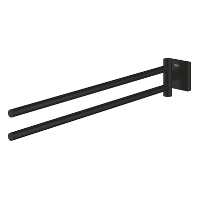 Grohe Start Cube QuickFix Handdoekhouder - 43.8cm - 2-lids - draaibaar - matte black (mat zwart)