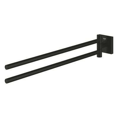 GROHE Start Cube QuickFix Handdoekhouder - 43.8cm - 2-lids - draaibaar - matte black