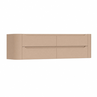 H&R Badmeubelen Juice Wastafelonderkast - 160x45x50cm - afgeronde hoeken - 4 lades - geïntegreerde greep - Peach