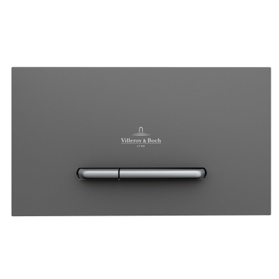 Villeroy & Boch Viconnect Bouton de commande wc E300 DF 25.3x14.5cm matière synthétique Antracite/Chrome mat