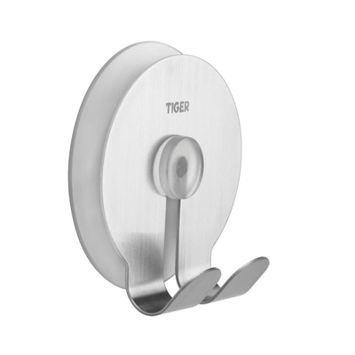 Tiger Haak Twin RVS geborsteld 6.5x6.8x3.8cm