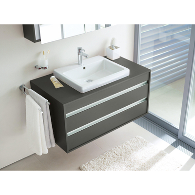 Duravit Vero Inbouwwastafel - met kraangat - met overloop - 55x46.5cm - met wondergliss - wit