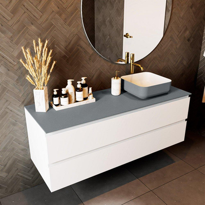 Mondiaz TOP 51 Topblad - 140x51x0.9cm - geschikt voor afdekplaat - Solid surface - Plata