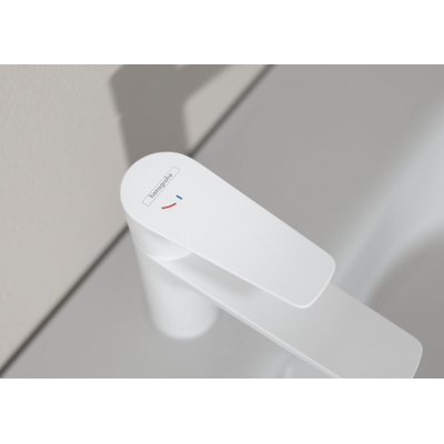 Hansgrohe Talis e 1 greeps wastafelkraan - 110 - coolstart - zonder afvoer - mat wit