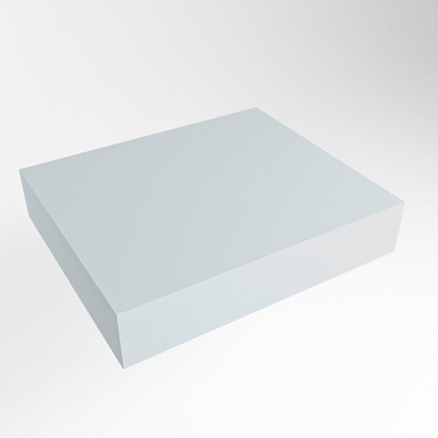 Mondiaz TOP 51 Topblad - 50x51x12cm - geschikt voor afdekplaat - Solid surface - Clay