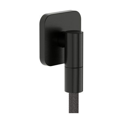 Hansgrohe Fixfit fine q Muuraansluitbocht - zonder terugslagklep - zwart chroom