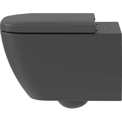 Duravit Happy D.2 WC-zitting - 43x35.9x4.3cm - met softclose - met quickrelease - kunststof - mat antraciet