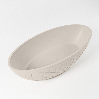 MONDIAZ HOLM Vrijstaand bad - 180x85cm - solid surface - mat linen (beige)