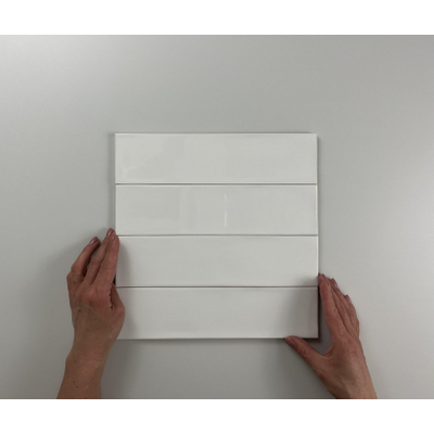 ÉCHANTILLON Terravito Dalmira carreau mural - 7,5x30cm - Rectangulaire - 8,6mm - Glaciar