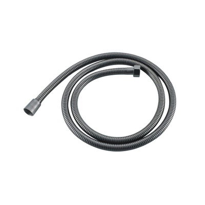 Fortifura Calvi Inbouw Regendoucheset - thermostatisch - wandarm - 25cm - hoofddouche - ronde handdouche - metalen doucheslang - PVD - geborsteld gunmetal (antraciet)