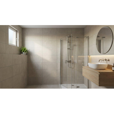 Terravito Aderno wandtegel - 30x60cm - 10mm - gerectificeerd - Betonlook - Taupe mat