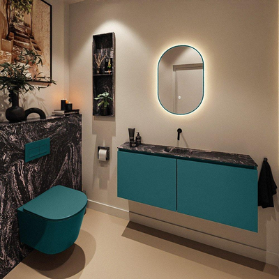 MONDIAZ TURE-DLUX Meuble WC 120 cm Smag. Lavabo EDEN Lava position milieu. Sans trou de robinet.