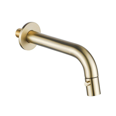 QeramiQ Fuente Fontein - 40x22x12cm - glad - halfrond - zonder fonteinkraangat - keramiek - fonteinkraan geborsteld messing - verlaagd sifon - afvoerplug - linnen