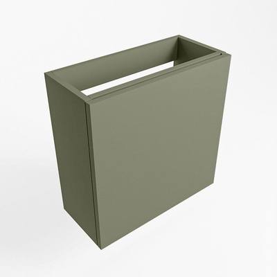 Mondiaz FOWY Meuble sous lave-mains - 50x22x50cm - 1 porte - push to open - softclose - Army