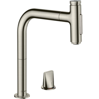 Hansgrohe Metris Select M71 2-gats 1-gr keukenkraan met uittrekbare