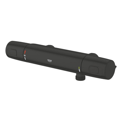 Grohe Precision Trend QuickFix Douchekraan - thermostatisch - met omstel - met koppelingen - HOH=12cm - matte black (mat zwart)
